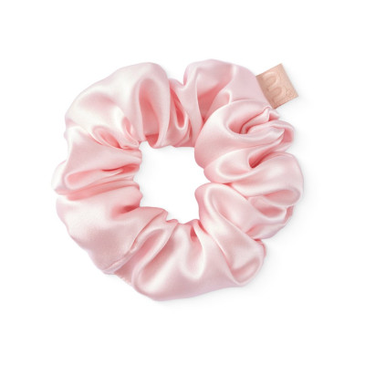 Mon Mou Silk Large Scrunchie Pink Объемная резинка для волос из натурального шелка (Розовый)