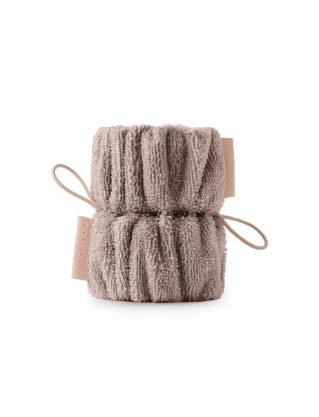 Mon Mou Soft Hands Bands Taupe Мягкие браслеты для умывания с шелковой вставкой (Серо-бежевый)
