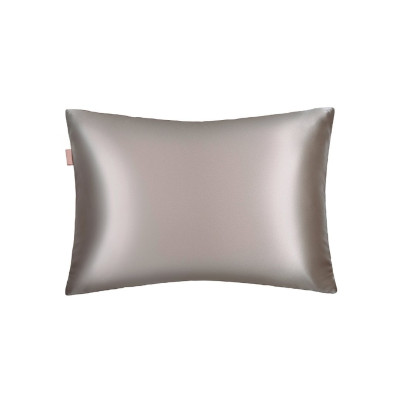 Mon Mou Soft Silk Pillowcase Taupe Наволочка с натуральным 100% шелком (Серо-бежевый)