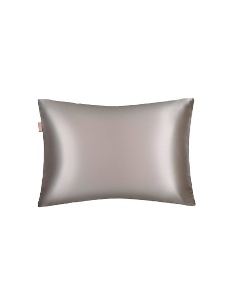 Mon Mou Soft Silk Pillowcase Taupe Наволочка с натуральным 100% шелком (Серо-бежевый)