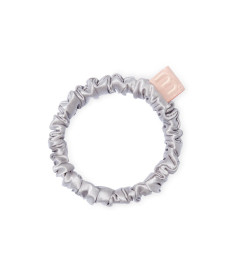 Mon Mou Silk Slim Scrunchie Pearl Gray Тонка резинка з натурального шовку (Перлинно-сірий) - Написати відгук