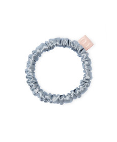 Mon Mou Silk Slim Scrunchie Blue Gray Тонкая резинка из натурального шелка (Серо-голубой) - Написать отзыв