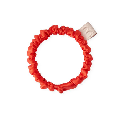 Mon Mou Slim Silk Scrunchie Dark Orange Тонкая шелковая резинка (темно-оранжевый)