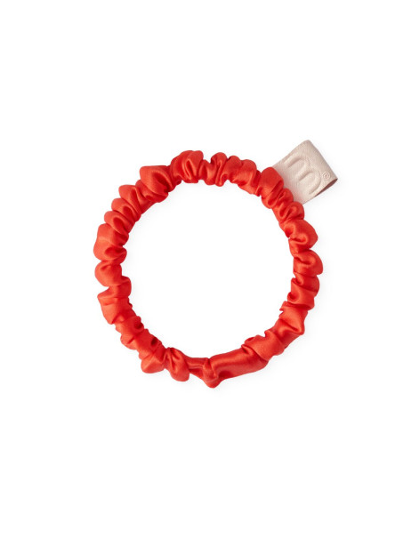 Mon Mou Slim Silk Scrunchie Dark Orange Тонка шовкова резинка (темно-помаранчевий)
