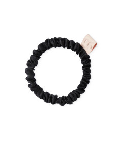 Mon Mou Silk Slim Scrunchie Black Тонка резинка з натурального шовку (Чорний) - Написати відгук