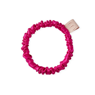 Mon Mou Silk Slim Scrunchie Berry Тонкая резинка из натурального шелка (Ягодный)