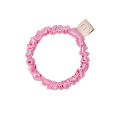 Mon Mou Silk Slim Scrunchie Bright Pink Тонкая резинка из натурального шелка (Ярко-розовый)