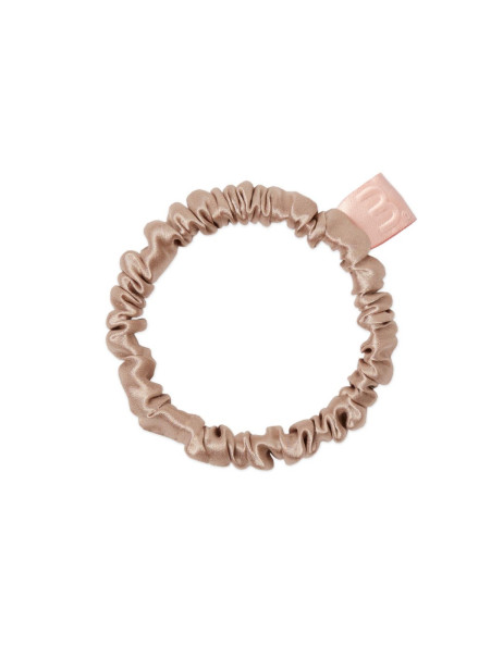 Mon Mou Silk Slim Scrunchie Beige Тонка резинка з натурального шовку (Бежевий)