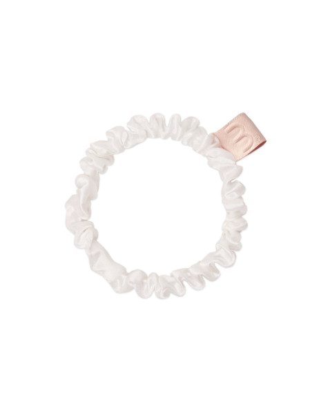 Mon Mou Silk Slim Scrunchie White Тонка резинка з натурального шовку (Білий)