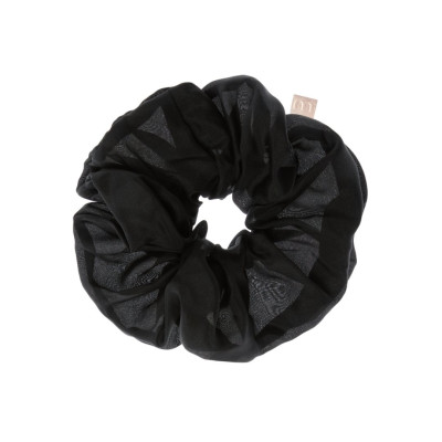 Mon Mou Volume Silk Scrunchie Black Суперобъемная резинка из натурального шелка (Черный)