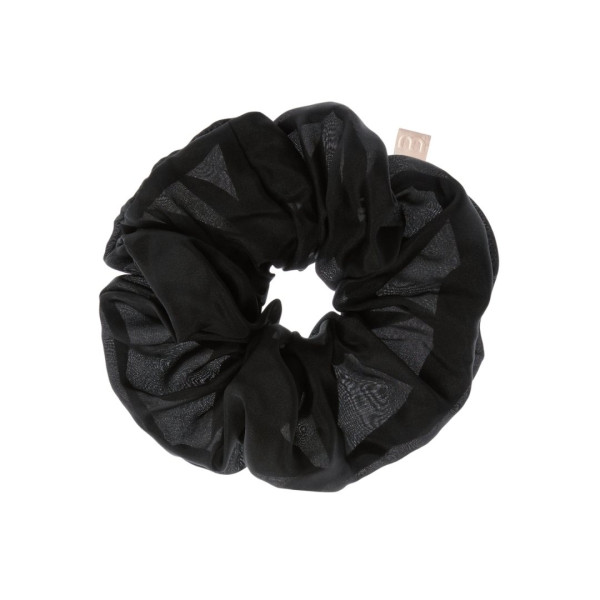Mon Mou Volume Silk Scrunchie Black Супероб'ємна резинка з натурального шовку (Чорний)