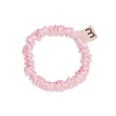 Mon Mou Silk Slim Scrunchie Pink Тонкая резинка из натурального шелка (Розовый)