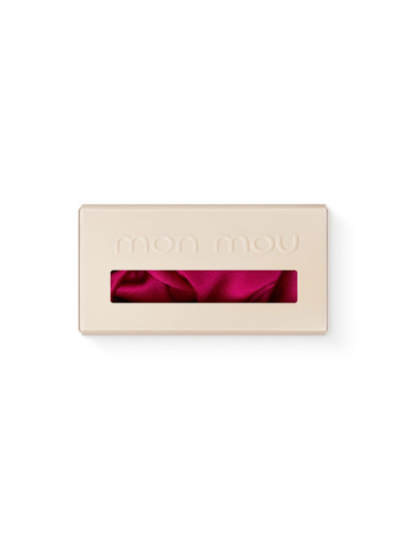 Mon Mou Silk Large Scrunchie Berry Об'ємна резинка для волосся з натурального шовку (Ягідний)