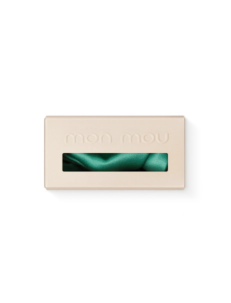 Mon Mou Silk Large Scrunchie Green Об'ємна резинка для волосся з натурального шовку (Зелений)