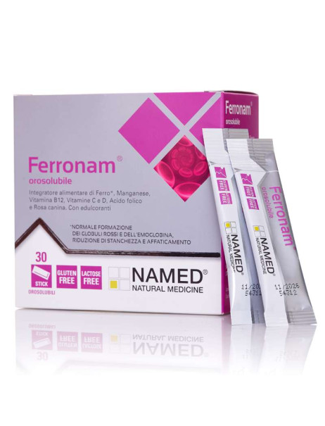 Named Ferronam Orosolubile №30 sachet Диетическая добавка Ферронам для рассасывания №30 саше