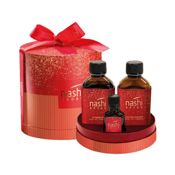 Nashi Argan Hair Candy Dust Fragrance Різдвяний подарунковий набір для всіх типів волосся з ароматом Різдвяних цукерок