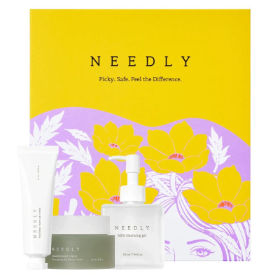 Needly Set Mild Cleansing Gel + Cicachid Relief Cream + Panthenol Water Gel Cream Набор средств для очищения и увлажнения кожи