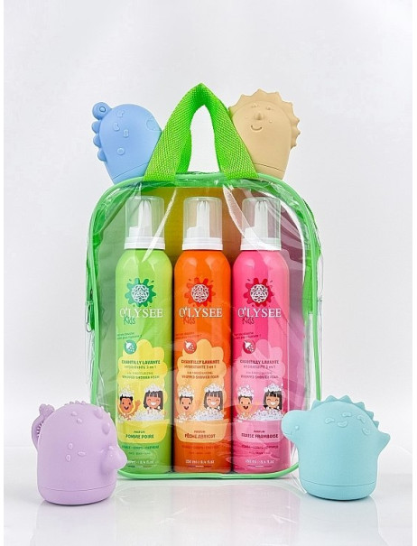 O'lysee Whipped Shower Foam Kit Набор детских пенок 3 в 1 для купания с игрушкой