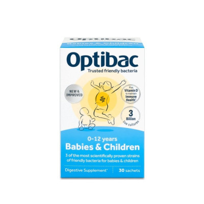 Optibac Probiotics Babies & Children 0-12 years Пробіотик для підтримки самопочуття немовлят, малюків і дітей