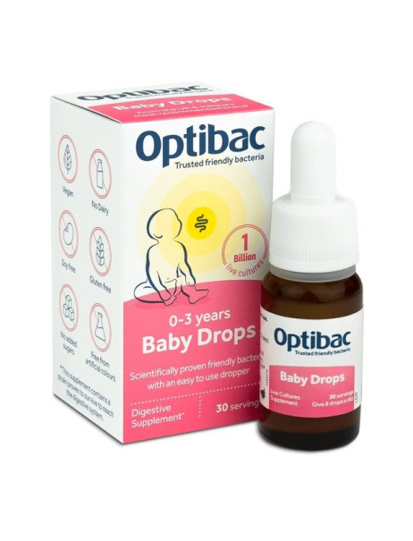 Optibac Probiotics Baby Drops 0-3 years Пробіотик для дітей у формі крапель