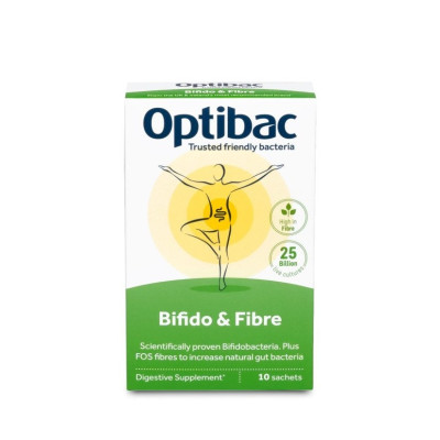 Optibac Probiotics Bifido & Fibre Пробіотик для стимулювання перистальтики кишківника