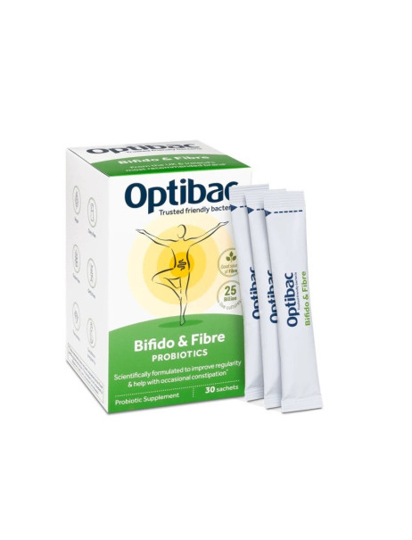 Optibac Probiotics Bifido & Fibre Пробиотик для стимулирования перистальтики кишечника