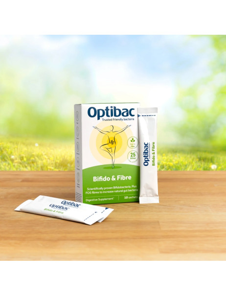 Optibac Probiotics Bifido & Fibre Пробиотик для стимулирования перистальтики кишечника