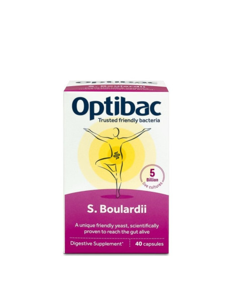 Optibac Probiotics Saccharomyces Boulardii Пробіотик для підтримки мікрофлори кишківника