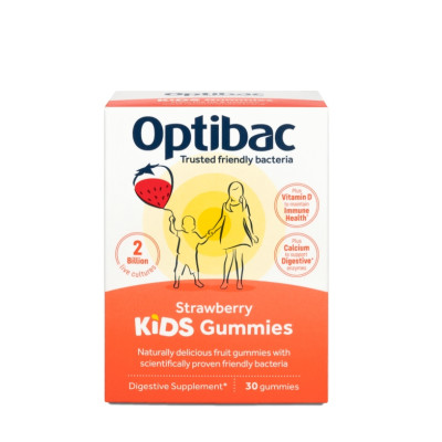 Optibac Probiotics Kids Gummies Strawberry Дитячі желейки з пробіотиком