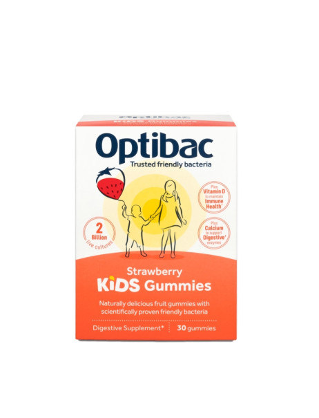 Optibac Probiotics Kids Gummies Strawberry Дитячі желейки з пробіотиком
