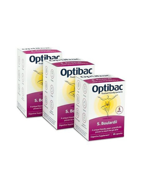 Optibac Probiotics Saccharomyces Boulardii Пробіотик для підтримки мікрофлори кишківника