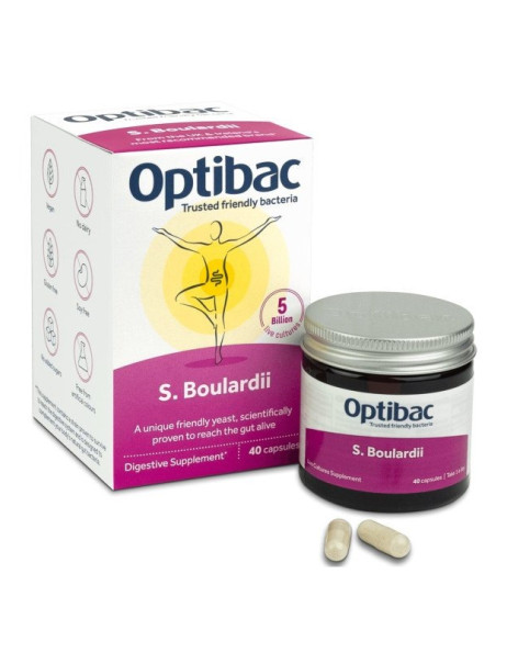 Optibac Probiotics Saccharomyces Boulardii Пробіотик для підтримки мікрофлори кишківника