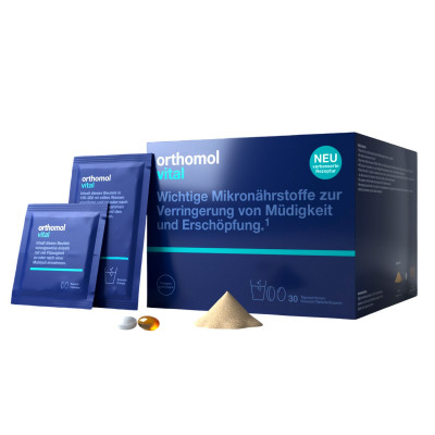 Orthomol Vital Grapefruit Granules + Tablets + Capsules Допомога при хронічній втомі і емоційному вигорянні у чоловіків та жінок Грейпфрут