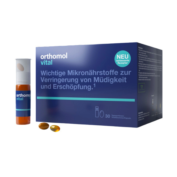 Orthomol Vital Suspension + Capsules Допомога при хронічній втомі і емоційному вигорянні у чоловіків та жінок