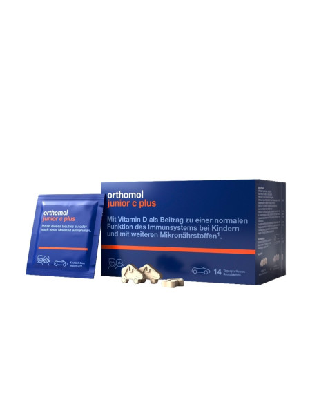 Orthomol C Plus Chewing Machines Для зміцнення імунітету дітей та підлітків Лісові ягоди та Апельсин / Мандарин