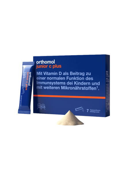 Orthomol Immun Junior C Plus Directgranulat Raspberry-Lime Для зміцнення імунітету дітей і підлітків Малина-Лайм