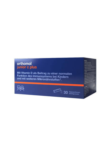Orthomol Immun Junior C Plus Directgranulat Raspberry-Lime Для зміцнення імунітету дітей і підлітків Малина-Лайм