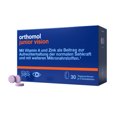 Orthomol Junior Vision Для укрепления зрения ребенка Черника-Персик
