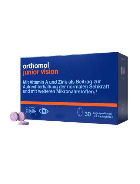 Orthomol Junior Vision Для укрепления зрения ребенка Черника-Персик