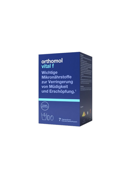 Orthomol Vital F Orange Granules + Capsules + Tablets Для жінок при боротьбі зі стресом Апельсин