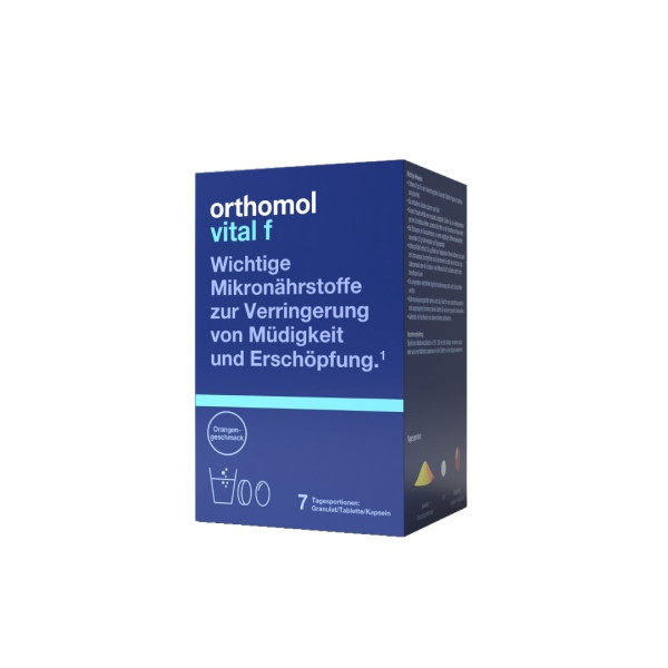 Orthomol Vital F Orange Granules + Capsules + Tablets Для жінок при боротьбі зі стресом Апельсин