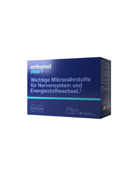 Orthomol Vital F Orange Granules + Capsules + Tablets Для жінок при боротьбі зі стресом Апельсин