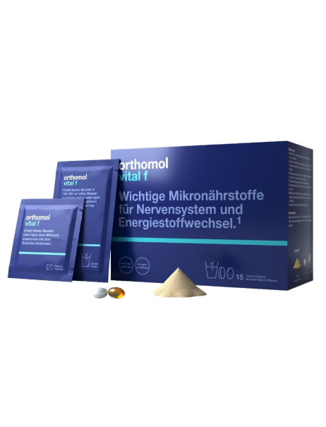 Orthomol Vital F Orange Granules + Capsules + Tablets Для жінок при боротьбі зі стресом Апельсин