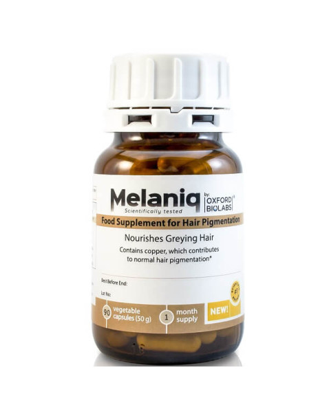 Oxford Biolabs Melaniq Food Supplement for Hair Pigmentation Молекулярная диетическая добавка для восстановления цвета седых волос