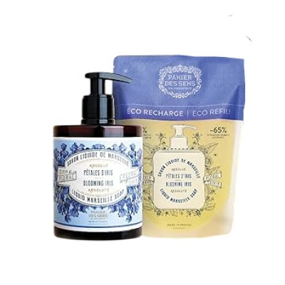 Panier des Sens Absolutes Blooming Iris Liquid Eco Refill Marseille Soap Марсельское жидкое мыло "Яркий Ирис" (Дой-пак)