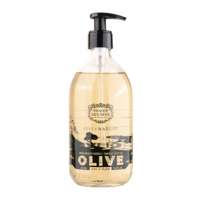 Panier des Sens Glass Bottle Liquid Marseille Soap Olive Limited Edition Марсельське рідке мило Олива в скляній пляшки 