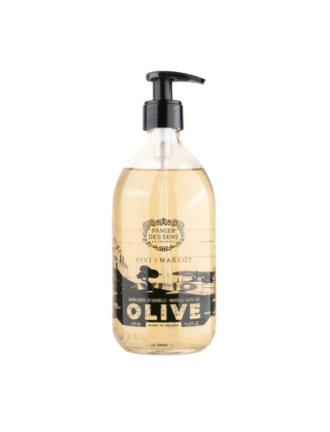 Panier des Sens Glass Bottle Liquid Marseille Soap Olive Limited Edition Марсельське рідке мило Олива в скляній пляшки