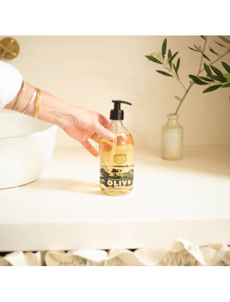 Panier des Sens Glass Bottle Liquid Marseille Soap Olive Limited Edition Марсельське рідке мило Олива в скляній пляшки