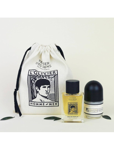 Panier des Sens L'Olivier Intemporels Men Gift Pouch Eau de parfum Deo L'Olivier Подарунковий набір для чоловіків
