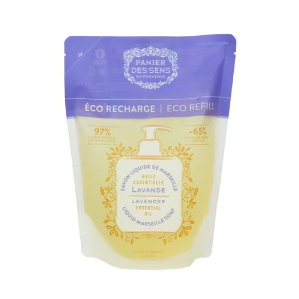 Panier des Sens Essentials Relaxing Lavender Eco Refill Marseille Soap Марсельське рідке мило Лаванда (Дой-пак)